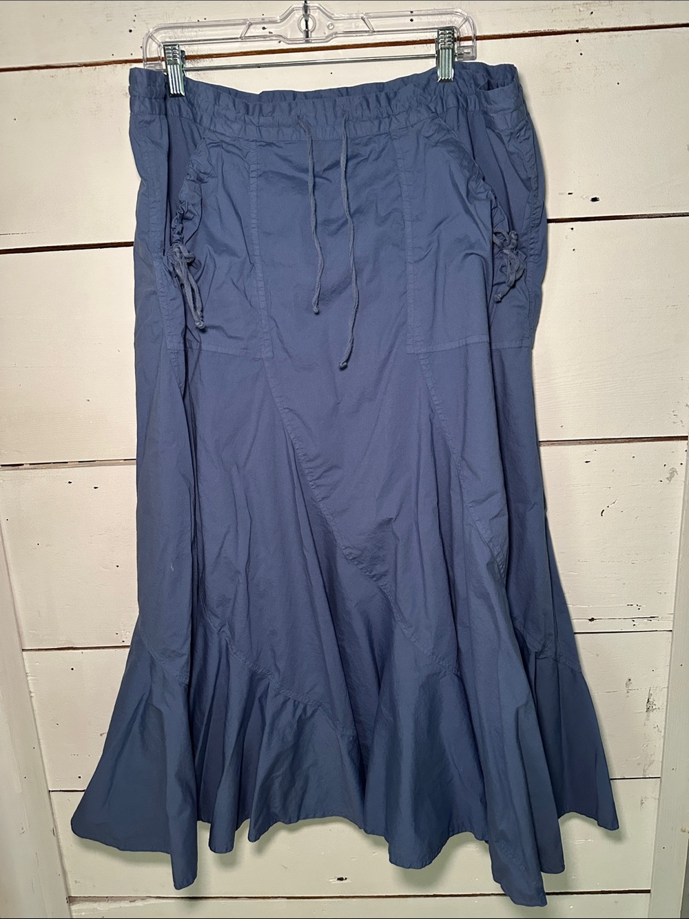 Johnny Was Blue Vintage Cotton Asymmetrical Skirt